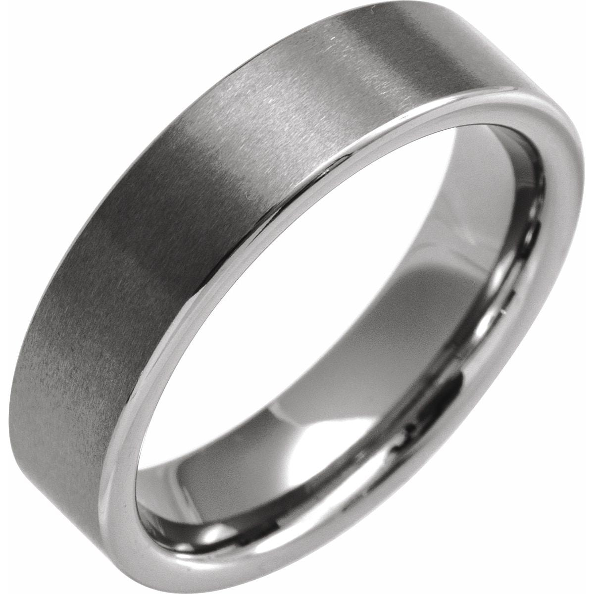 Comfort-Fit Flat Band with Satin Finish