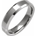 Tungsten Beveled Edge Band