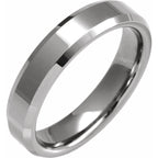 Tungsten Beveled Edge Band