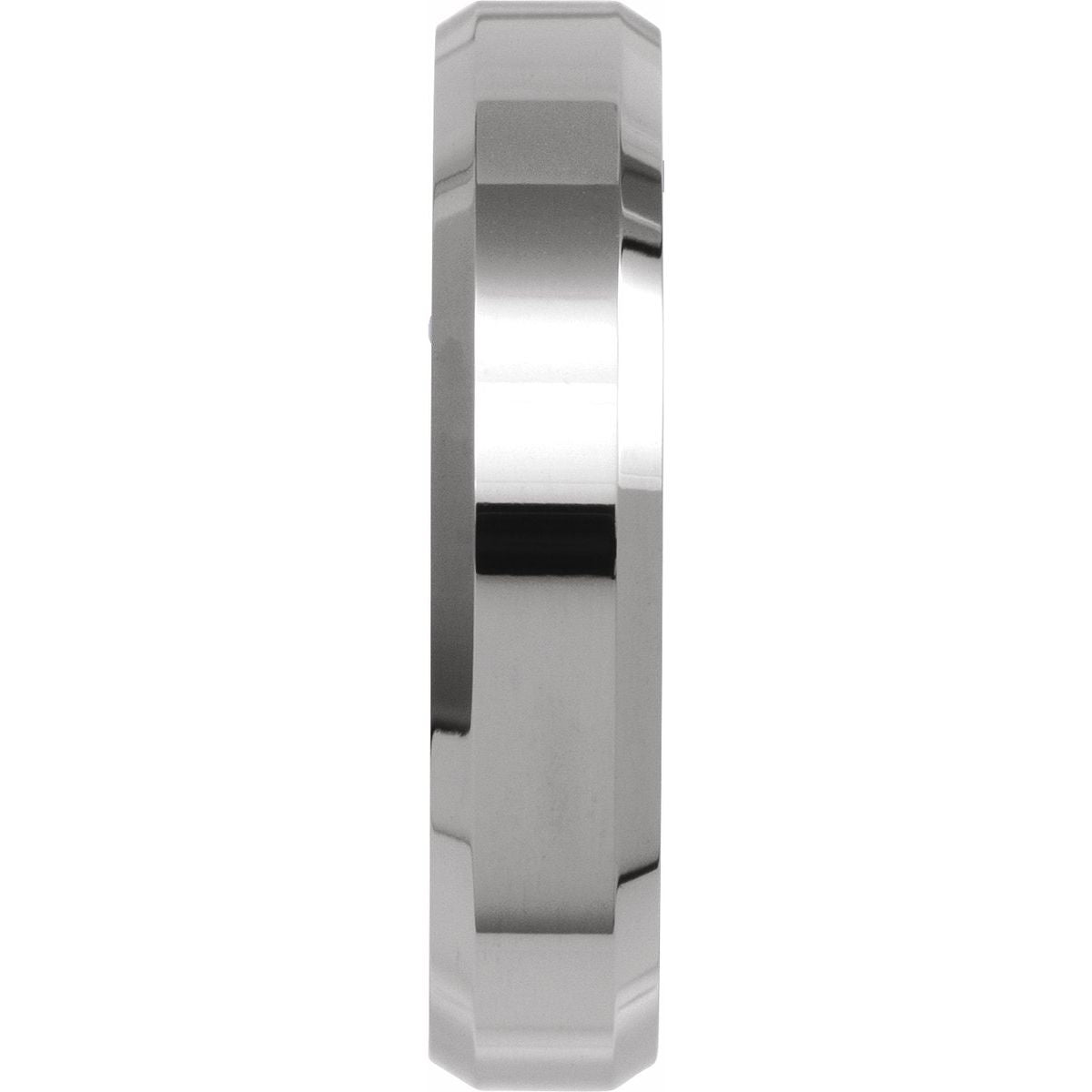 Tungsten Beveled Edge Band