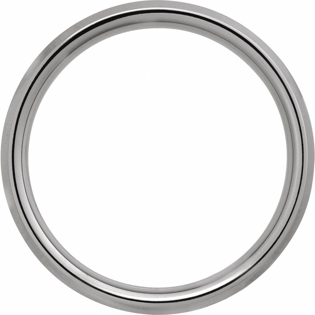 Tungsten Beveled Edge Band
