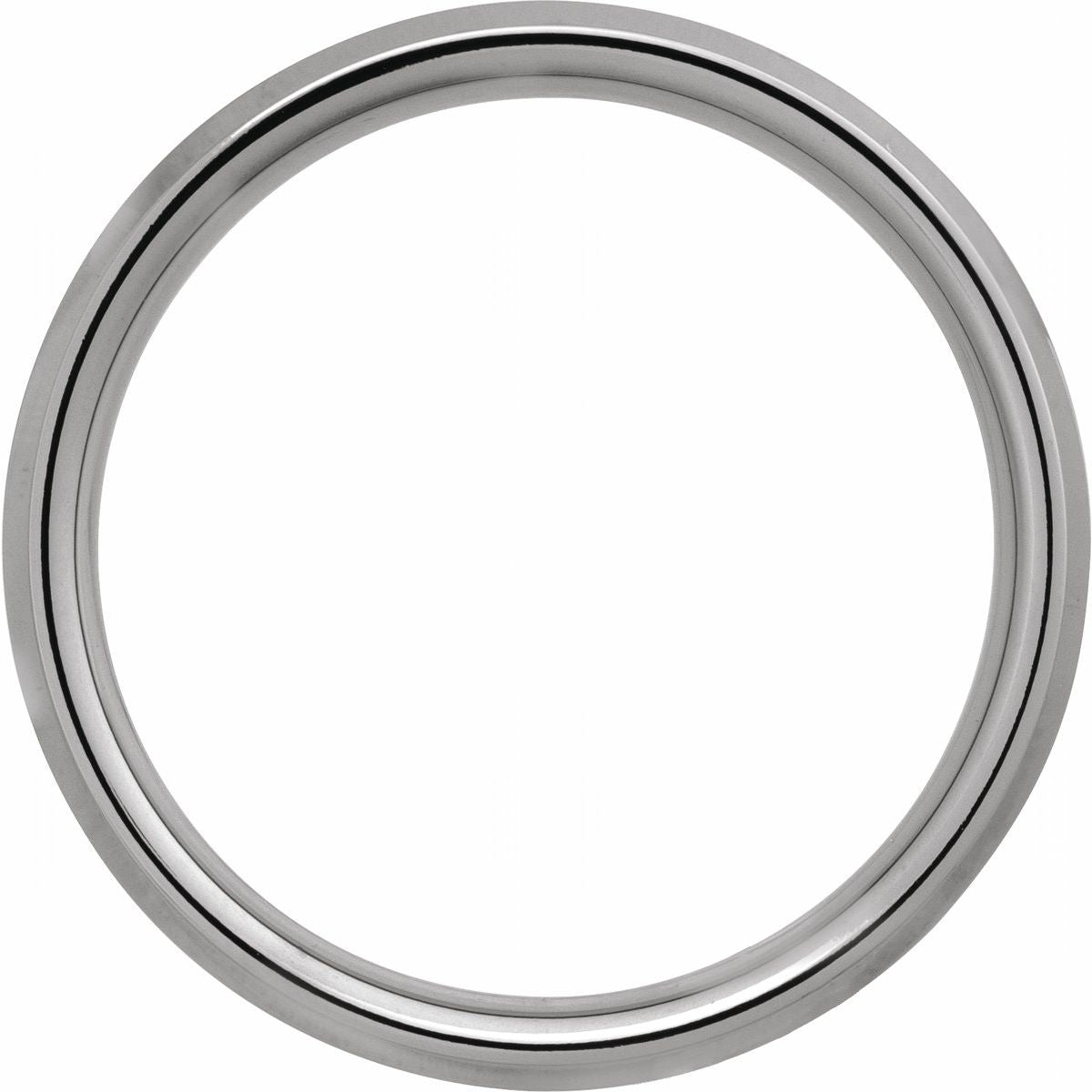 Tungsten Beveled Edge Band