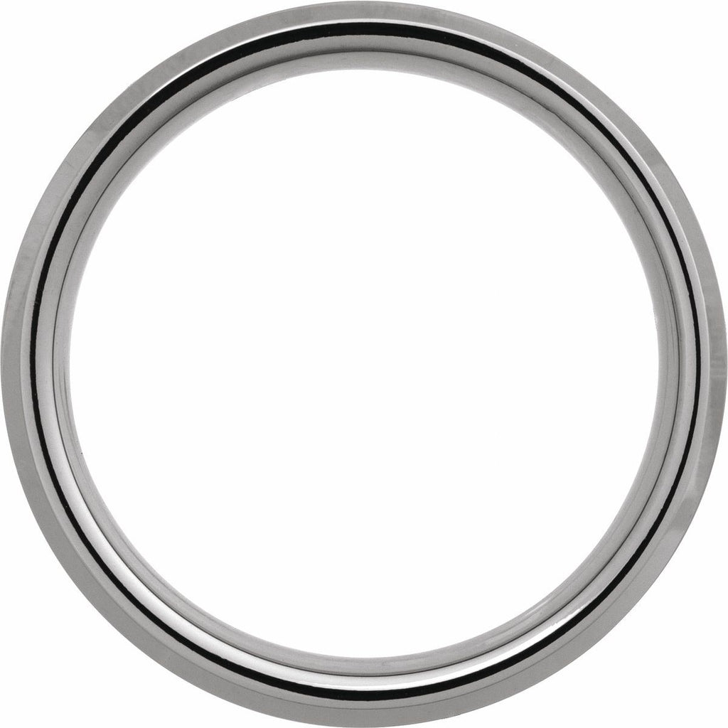 Tungsten Beveled Edge Band