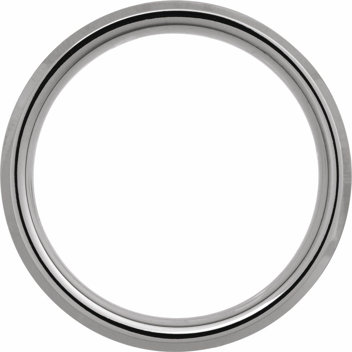 Tungsten Beveled Edge Band