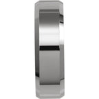 Tungsten Beveled Edge Band