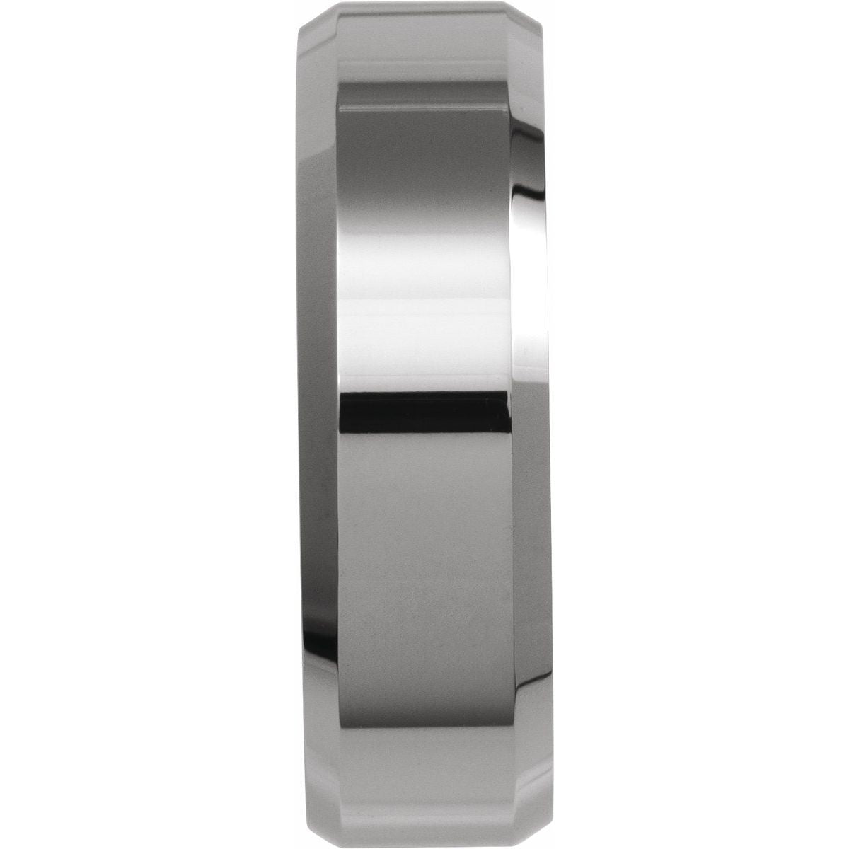 Tungsten Beveled Edge Band