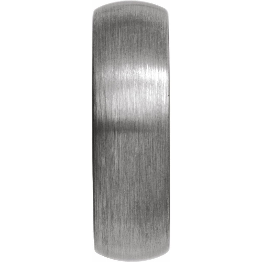 Comfort-Fit Half Round Band with Satin Finish