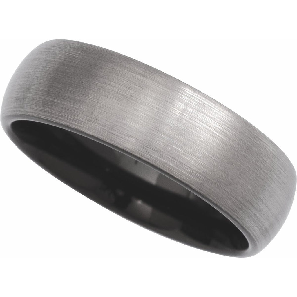 Comfort-Fit Half Round Band with Satin Finish