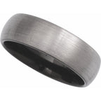 Comfort-Fit Half Round Band with Satin Finish