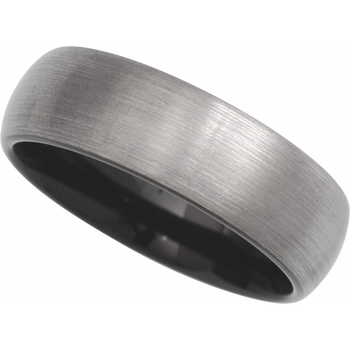 Comfort-Fit Half Round Band with Satin Finish