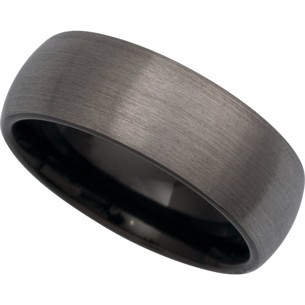 Comfort-Fit Half Round Band with Satin Finish