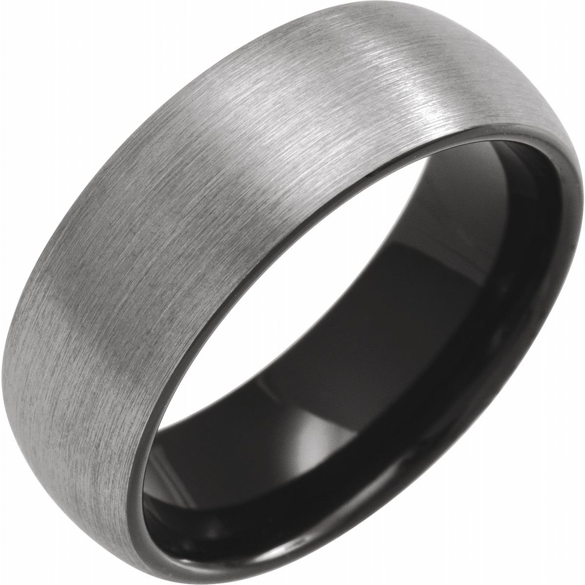 Comfort-Fit Half Round Band with Satin Finish