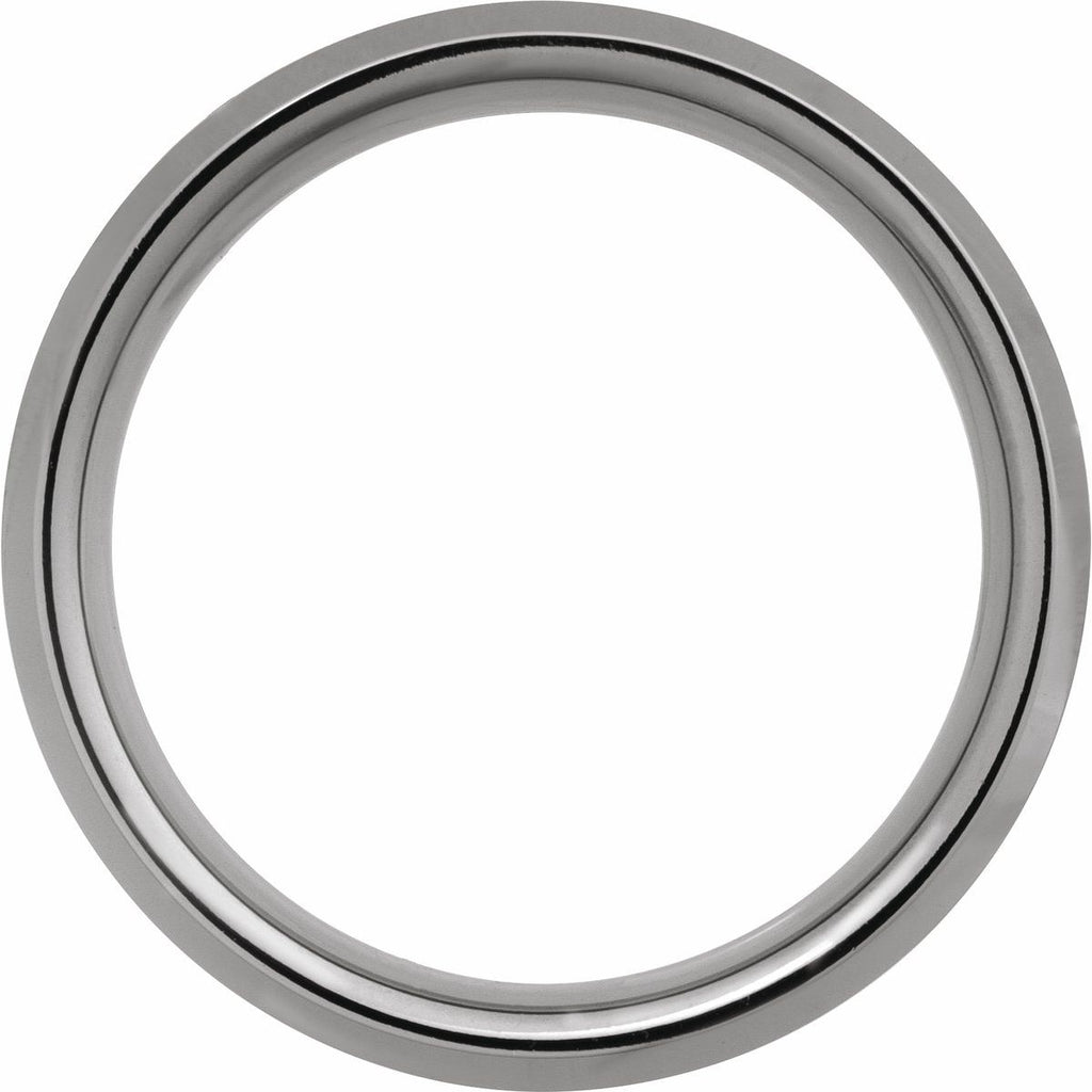 Tungsten Beveled Edge Band