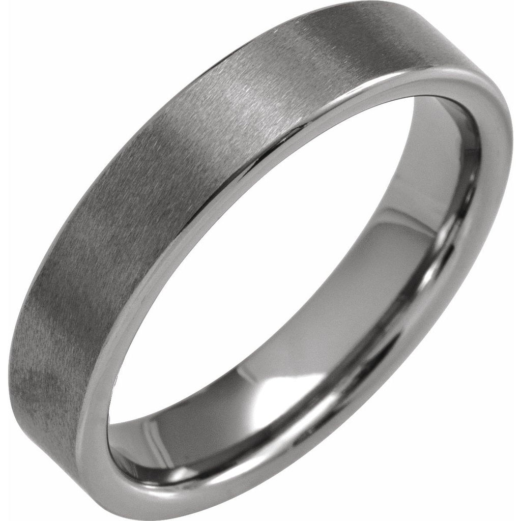 Comfort-Fit Flat Band with Satin Finish