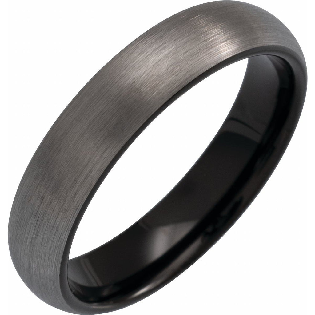 Comfort-Fit Half Round Band with Satin Finish
