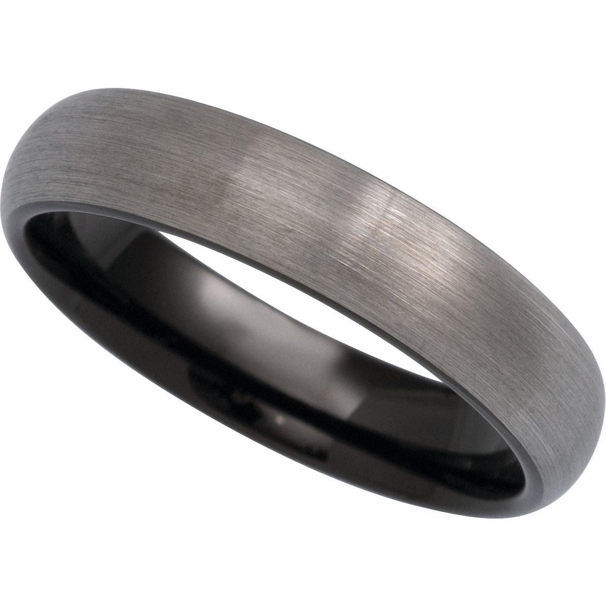 Comfort-Fit Half Round Band with Satin Finish