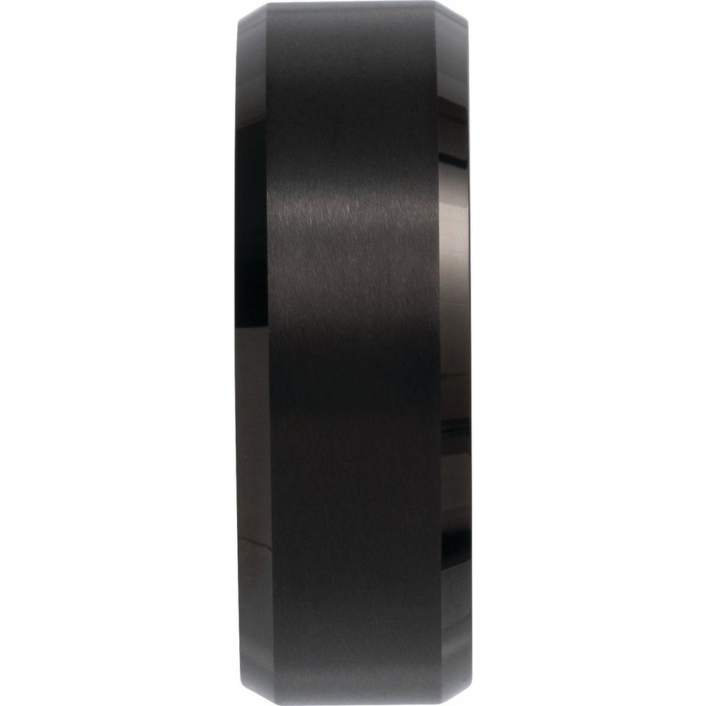 Beveled-Edge Inlay Band with Satin Finish