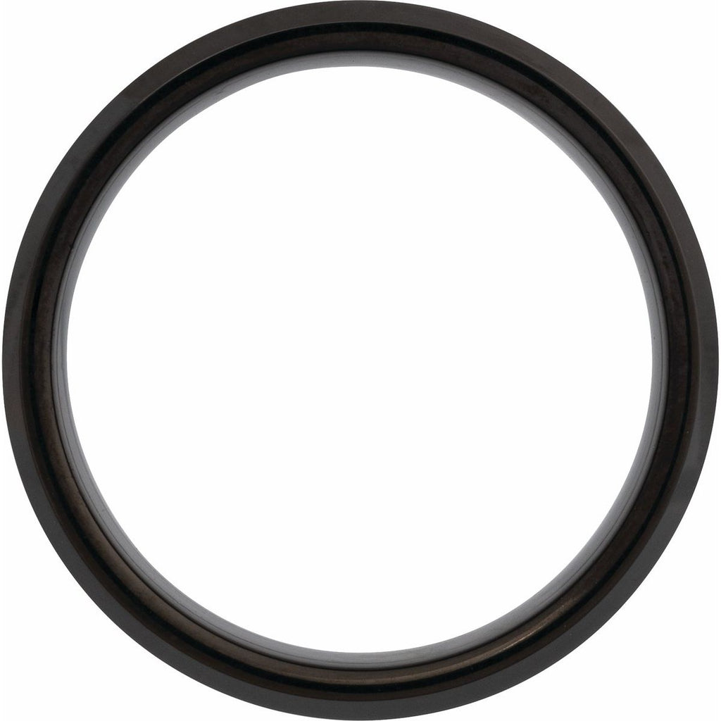 Beveled-Edge Inlay Band with Satin Finish
