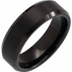 Beveled-Edge Inlay Band with Satin Finish
