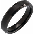 Beveled-Edge Inlay Band with Satin Finish