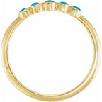 Rose-Cut Stackable Ring