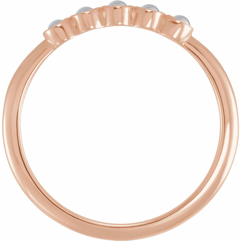 Rose-Cut Stackable Ring