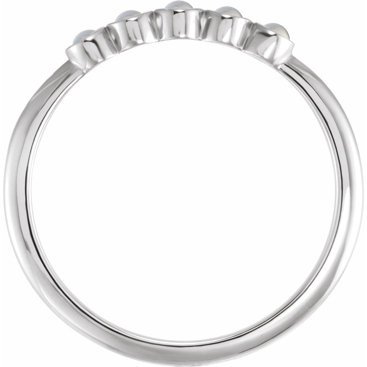 Rose-Cut Stackable Ring