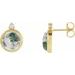 Cabochon Bezel-Set Earrings