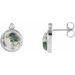 Cabochon Bezel-Set Earrings