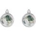 Cabochon Bezel-Set Earrings