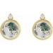 Cabochon Bezel-Set Earrings