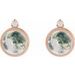 Cabochon Bezel-Set Earrings