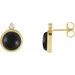 Cabochon Bezel-Set Earrings