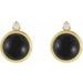 Cabochon Bezel-Set Earrings