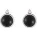 Cabochon Bezel-Set Earrings