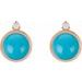 Cabochon Bezel-Set Earrings