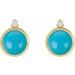 Cabochon Bezel-Set Earrings