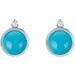 Cabochon Bezel-Set Earrings