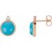 Cabochon Bezel-Set Earrings