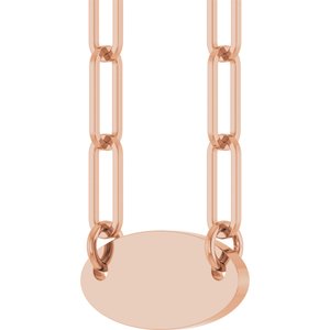 Engravable Oval Necklace or Center