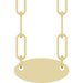 Engravable Oval Necklace or Center
