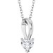 Solitaire Heart Necklace or Pendant