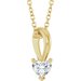 Solitaire Heart Necklace or Pendant