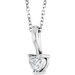 Solitaire Heart Necklace or Pendant