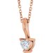 Solitaire Heart Necklace or Pendant