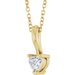 Solitaire Heart Necklace or Pendant
