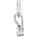 Solitaire Heart Necklace or Pendant