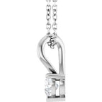 Solitaire Heart Necklace or Pendant