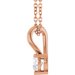Solitaire Heart Necklace or Pendant