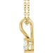 Solitaire Heart Necklace or Pendant